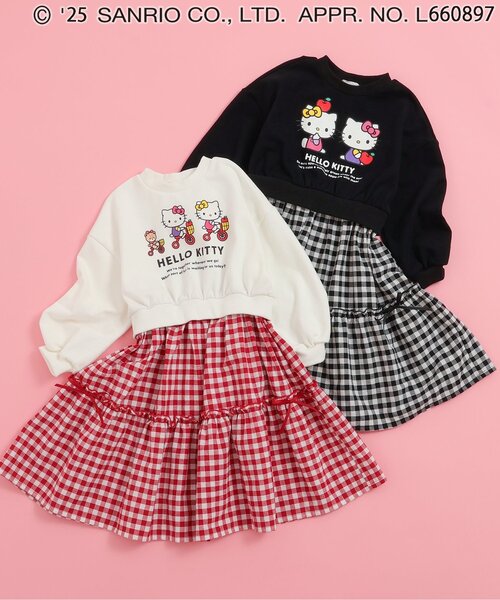 sanrio（サンリオ） ワンピース 「ハローキティ」ドッキングワンピース