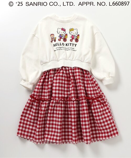 sanrio（サンリオ） ワンピース 「ハローキティ」ドッキングワンピース