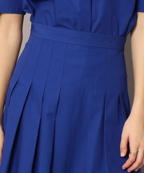 再値下/美品ドレステリアDRESSTERIORシルクストレートスカーネイビー38 DRESSTERIOR（ドレステリア） ロングスカート 40 ブルー レディース