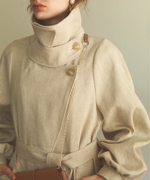 「LA BELLE ETUDE」 トレンチコート FREE ベージュ レディース_画像2