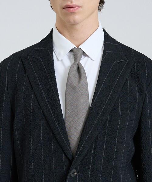 ジャケット テーラードジャケット 「26S/S」ウールストレッチサッカーピークドラペルジャケット / セットアップ対応 / ストレッチ / 防シワの画像