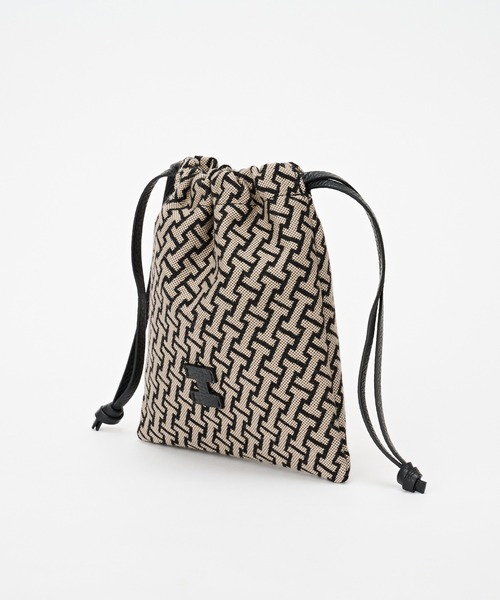 IACUCCI イアクッチ　ポーチ　ベージュブラック IACUCCI（イアクッチ） ポーチ FREE ブラック レディース : ZOZOTOWN