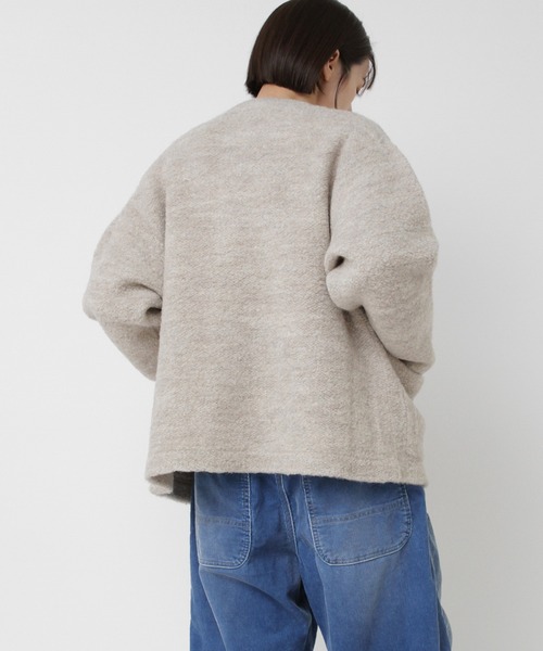 「RNA-N」 ニットカーディガン FREE チャコールグレー レディース_画像9