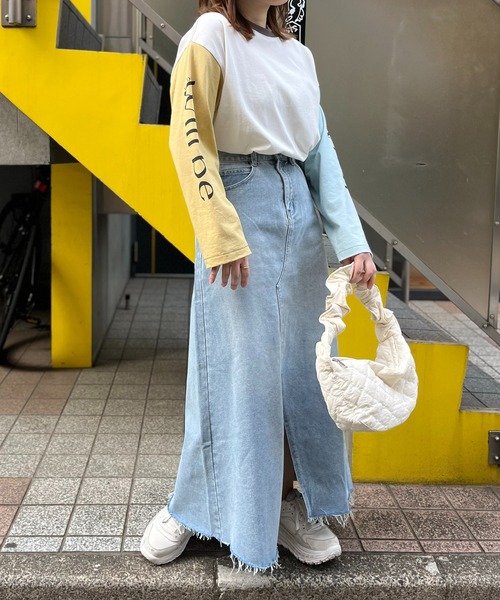 「mi via loca」 デニムスカート FREE ブラック レディース_画像3