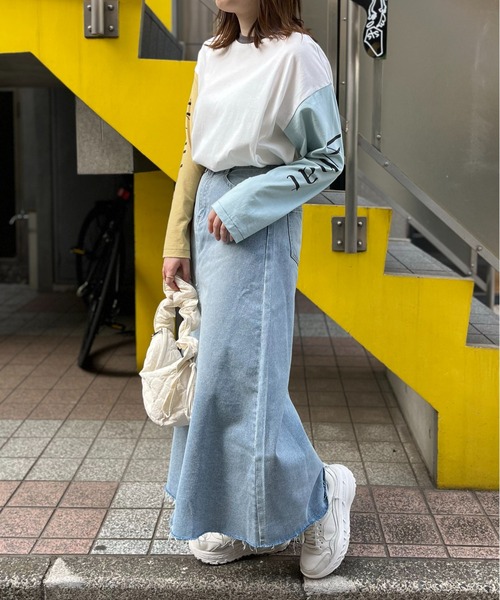 「mi via loca」 デニムスカート FREE ブラック レディース_画像4