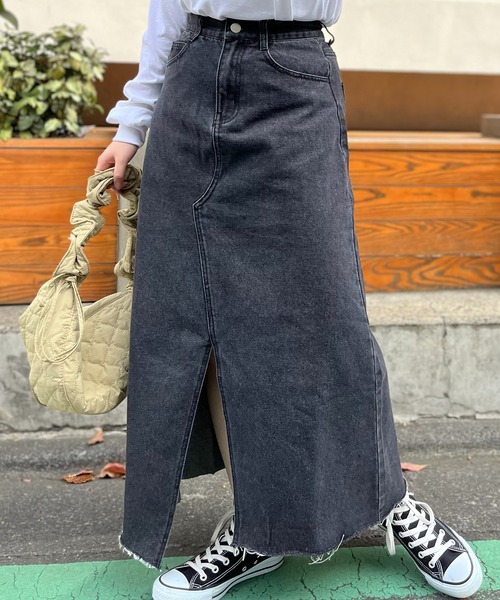 「mi via loca」 デニムスカート FREE ブラック レディース_画像5