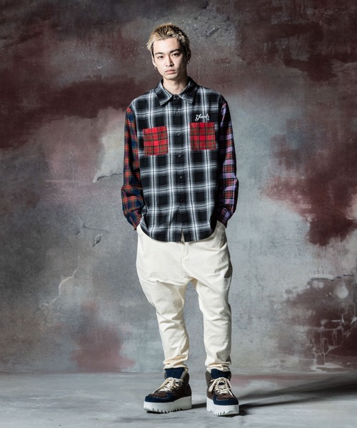 glamb Cropped Work Pants クロップドワークパンツ　カーキ glamb」 パンツ L カーキ メンズ glamb（グラム）の「Cropped Work