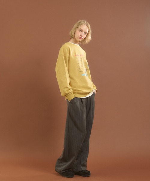 「MUHET」 スウェットカットソー MEDIUM オフホワイト レディース_画像9