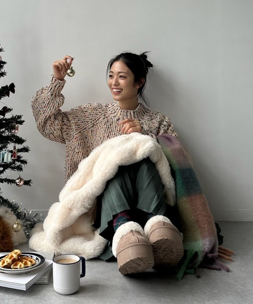 「AS KNOW AS plus」 長袖ニット FREE ライトベージュ レディース_画像6