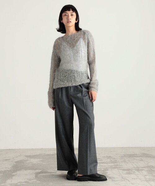 「EDITION」 パンツ 34 チャコールグレー レディース_画像2
