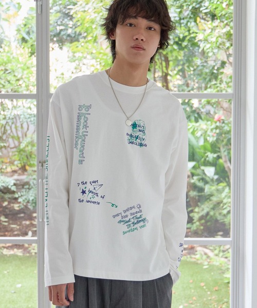 PBLIM tシャツ 「UNISEX」ラクガキロンT ルーズシルエット レディース