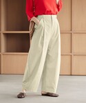 パンツ タックカーブパンツ ウォッシャブル 接...の詳細画像2