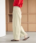 パンツ タックカーブパンツ ウォッシャブル 接...の詳細画像3