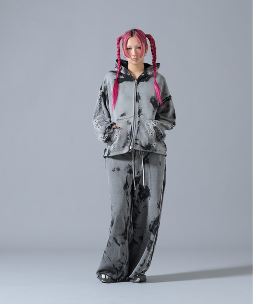Danke Schon ダンケシェーン 23AW JERSEY HOODY 立体ロゴ ジップアップパーカー UNS23AW-020B L チャコールグレー スウェット ジャージー トップス【新古品】【中古】【Danke Schon】 Danke Schon ダンケシェーン 23AW JERSEY HOODY 立体ロゴ ジップアップ