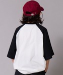 tシャツ 「綿100%」配色ラグラン ワンポイ...の詳細画像2