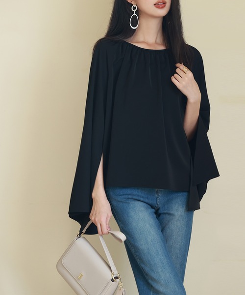 「SAISON DE PAPILLON」 長袖ブラウス M ブラック レディース_画像5