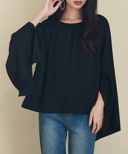 「SAISON DE PAPILLON」 長袖ブラウス M ブラック レディース_画像8