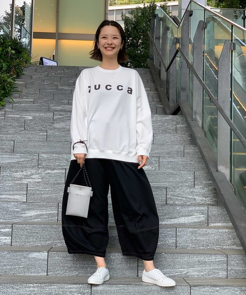 「ZUCCa」 スウェットカットソー M size ブラック レディースの画像
