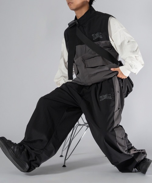 「kutir」 イージーパンツ MEDIUM ネイビー メンズ_画像2