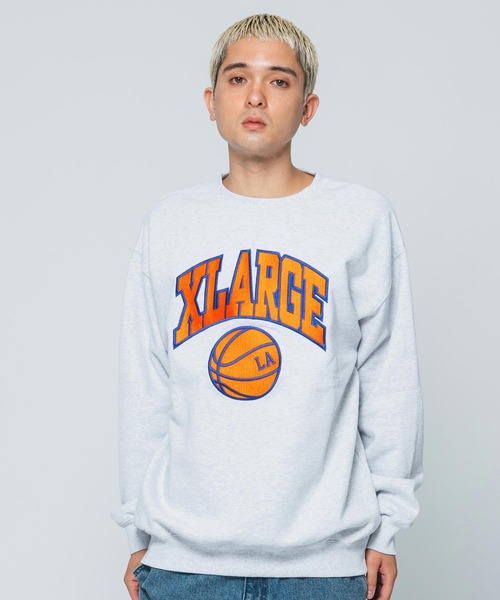 「XLARGE」 スウェットカットソー L アッシュ メンズ