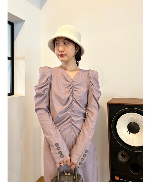 「LILY BROWN」 長袖ワンピース 1 ブラウン レディースの画像