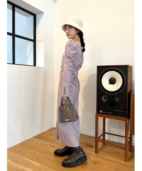 「LILY BROWN」 長袖ワンピース 1 ブラウン レディースの画像