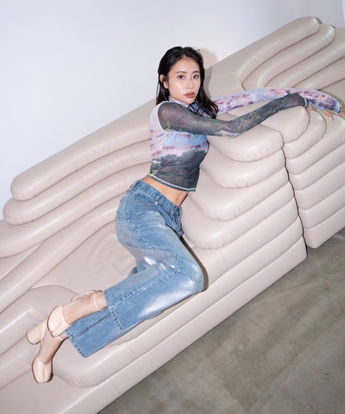 「JUEMI」 デニムパンツ MEDIUM ブルー レディース_画像9