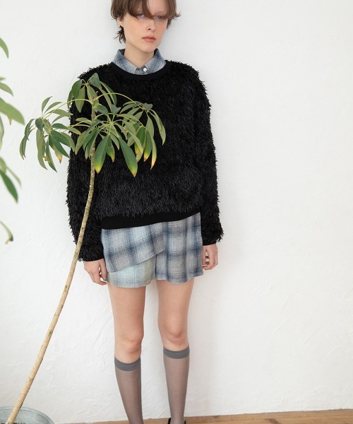 ブラウス シャツ 「leinwande」26SS新作 Combination Check Shirts レディースの画像