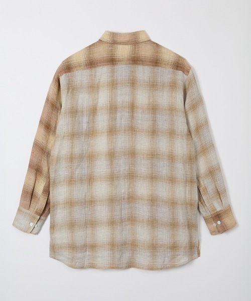 ブラウス シャツ 「leinwande」26SS新作 Combination Check Shirts レディースの画像