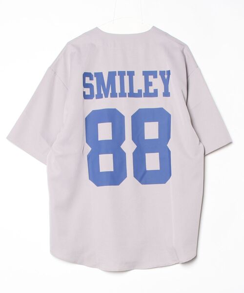 「JUGLANS」 「smileyface」半袖シャツ M グレー メンズ_画像2