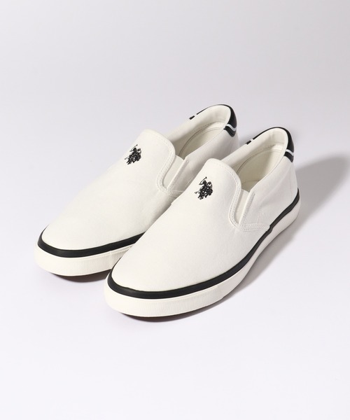 「U.S. POLO ASSN.」 スリッポン 26.5cm ブラック レディース_画像4