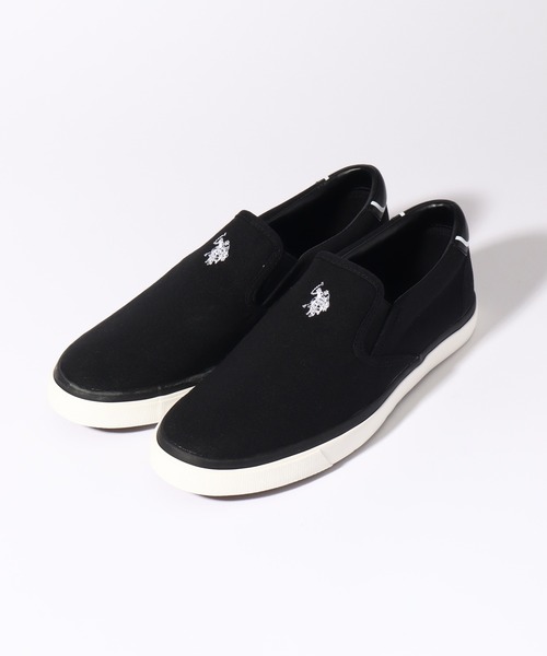 「U.S. POLO ASSN.」 スリッポン 26.5cm ブラック レディース_画像5