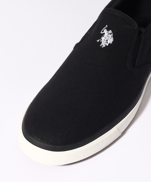 「U.S. POLO ASSN.」 スリッポン 26.5cm ブラック レディース_画像8