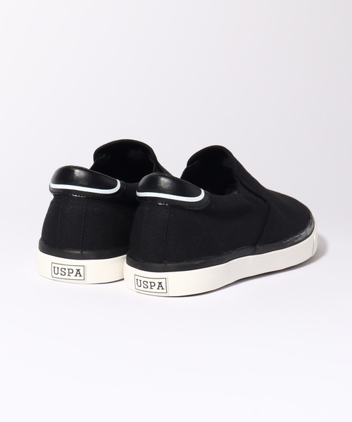 「U.S. POLO ASSN.」 スリッポン 26.5cm ブラック レディース_画像9