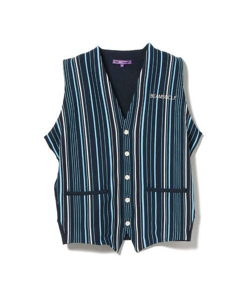 BEAMS GOLF（ビームス ゴルフ） ベスト X-LARGE ネイビー メンズ