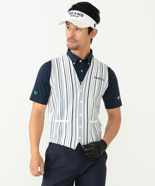 BEAMS GOLF（ビームス ゴルフ） ベスト X-LARGE ネイビー メンズ