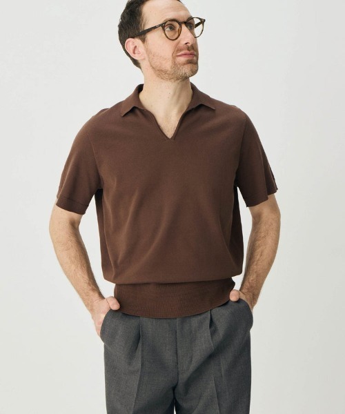 BRITISH MADE ポロシャツ スキッパーシャツ/ラムズゲート(MEN) メンズ
