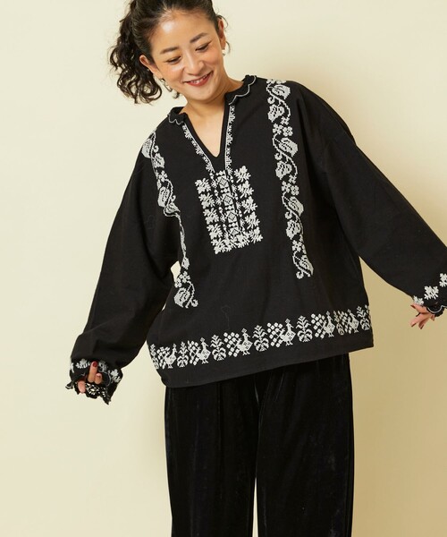 「Freada」 長袖ブラウス ONE SIZE ホワイト レディース_画像7