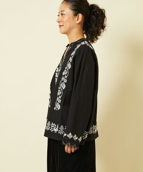 「Freada」 長袖ブラウス ONE SIZE ホワイト レディース_画像9