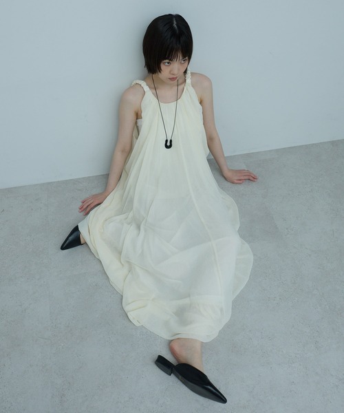 ワンピース シフォンシェルワンピの画像