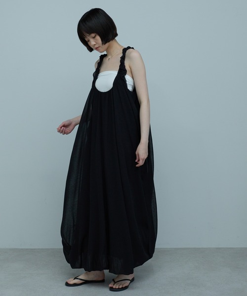 ワンピース シフォンシェルワンピの画像