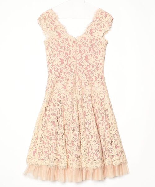 「Tadashi Shoji 」 ノースリーブワンピース 2 ベージュ レディース_画像2