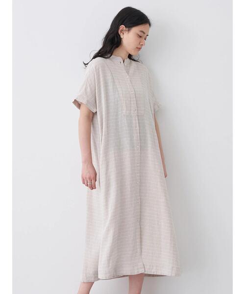 「AMERICAN HOLIC」 半袖ワンピース M ブラウン レディース_画像6
