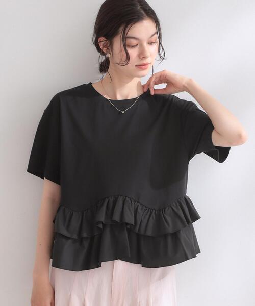 OPAQUE.CLIP（オペークドットクリップ） tシャツ 半袖 裾フリル