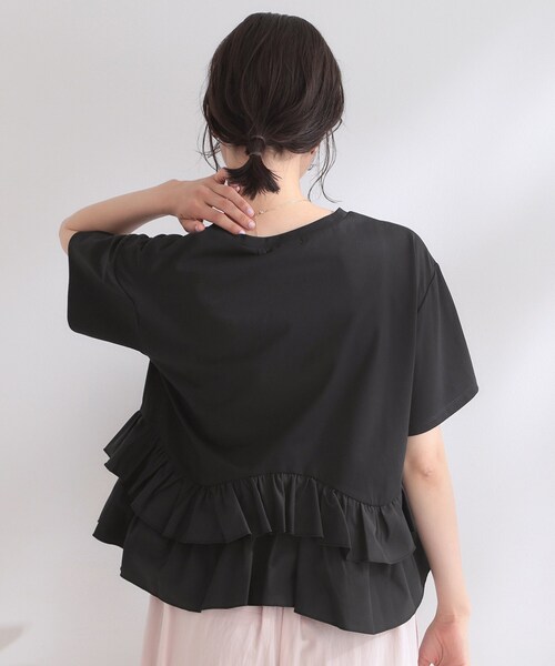 OPAQUE.CLIP（オペークドットクリップ） tシャツ 半袖 裾フリル