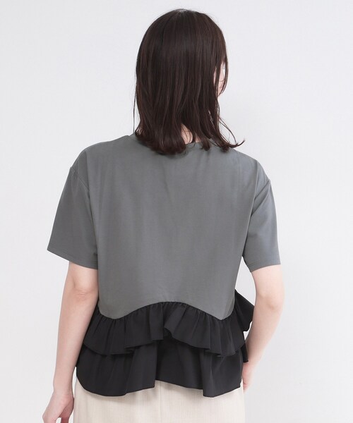 OPAQUE.CLIP（オペークドットクリップ） tシャツ 半袖 裾フリル