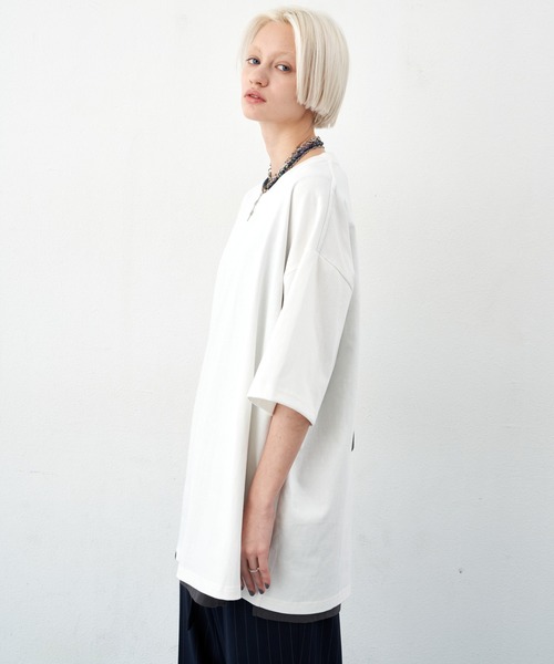 「AIVER」 半袖Tシャツ MEDIUM ホワイト メンズ_画像3