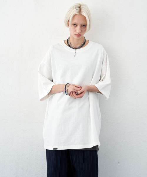 「AIVER」 半袖Tシャツ MEDIUM ホワイト メンズ_画像4