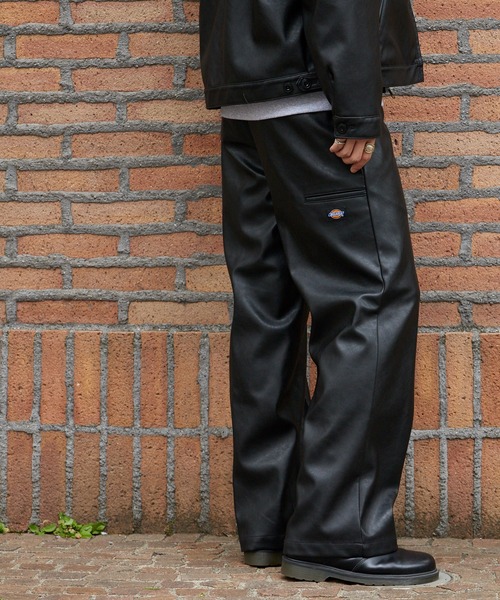Dickies（ディッキーズ） ワイドパンツ チノパン FAKE LEATHER LOOSE