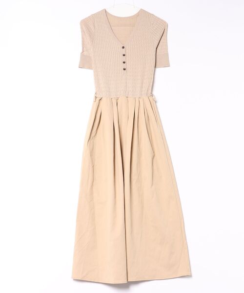 ワンピース 半袖 「MAGASIN DE MODE Chou Chou」ニットワンピース SNF